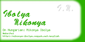 ibolya mikonya business card